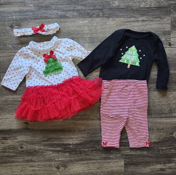 My First Christmas 3 Month Outfit Bundle - Picture 1 of 4